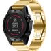 Curea ceas Smartwatch Garmin Fenix 7X / 6X / 5X Plus / 5X / 3 HR / 3, 26 mm Otel inoxidabil iUni Gol